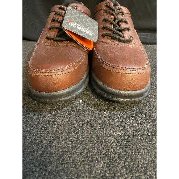 Rockport Works Men’s Brown Leather Steel Toe Casual Oxford 12EW RK6762